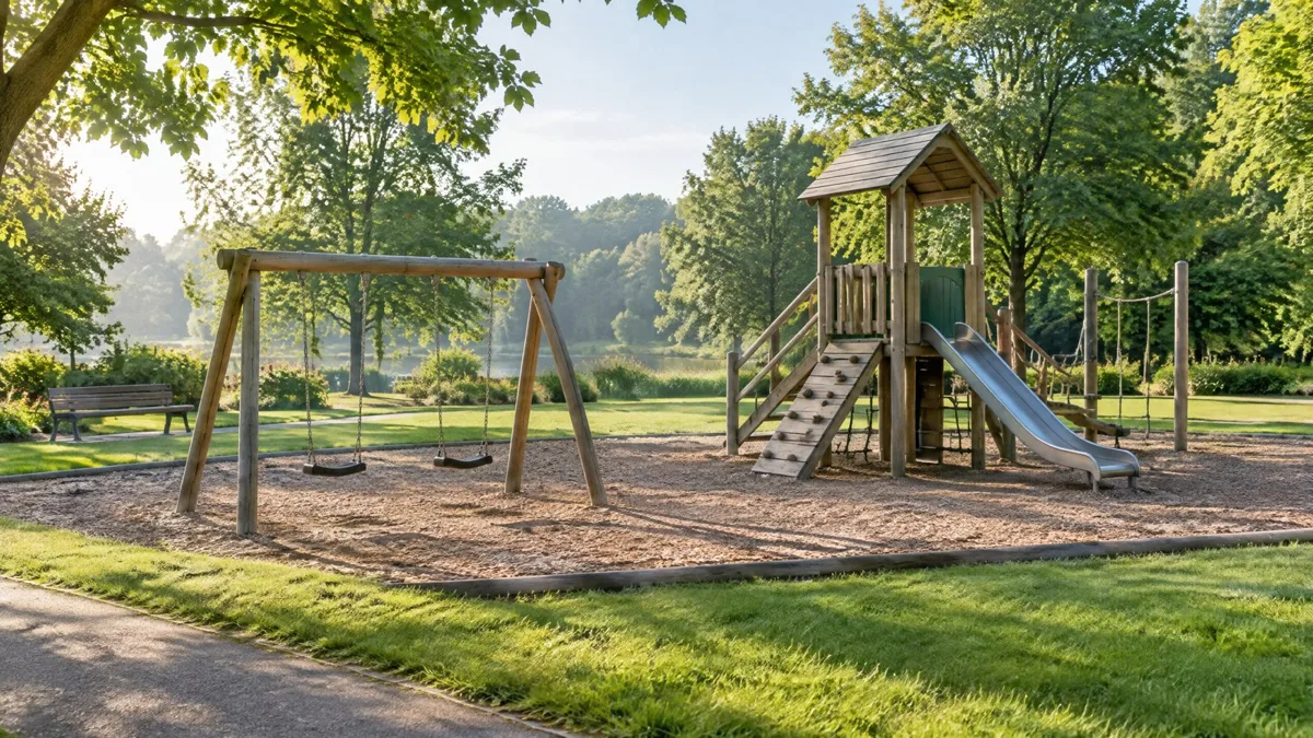 公园中的空置儿童活动设施
